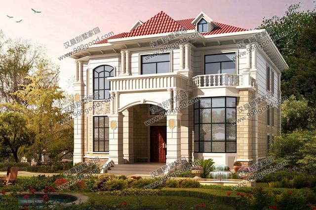 簡歐別墅設(shè)計圖，占地135平，復(fù)式挑空和健身房，誰更深得你心？