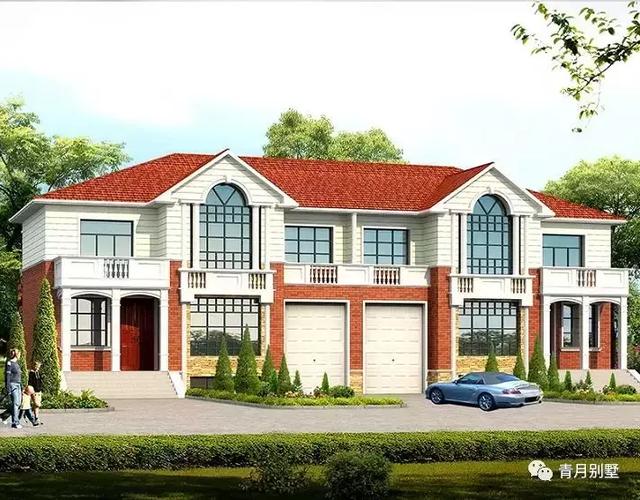 二層雙拼小別墅設計圖，開間25.8米×11米，簡單大氣，主體造價70萬