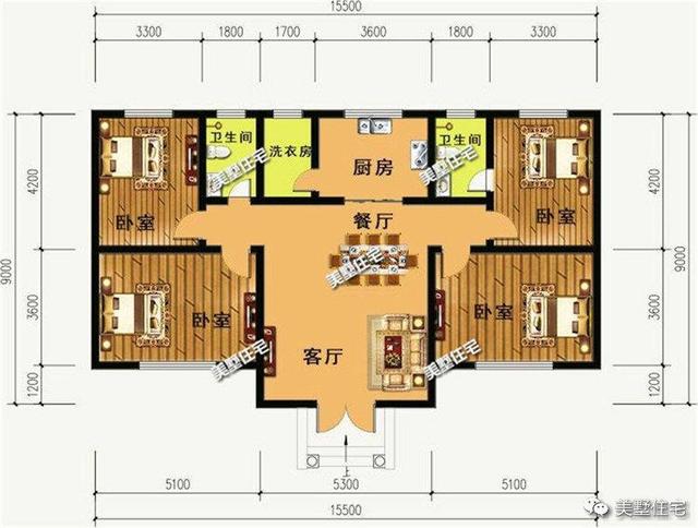 5套一層別墅設計圖，每一套都很便宜，最后一套最好看！