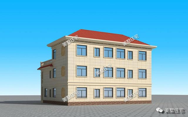 雙拼別墅設計圖，建了兄弟一家親，外觀明亮大方！