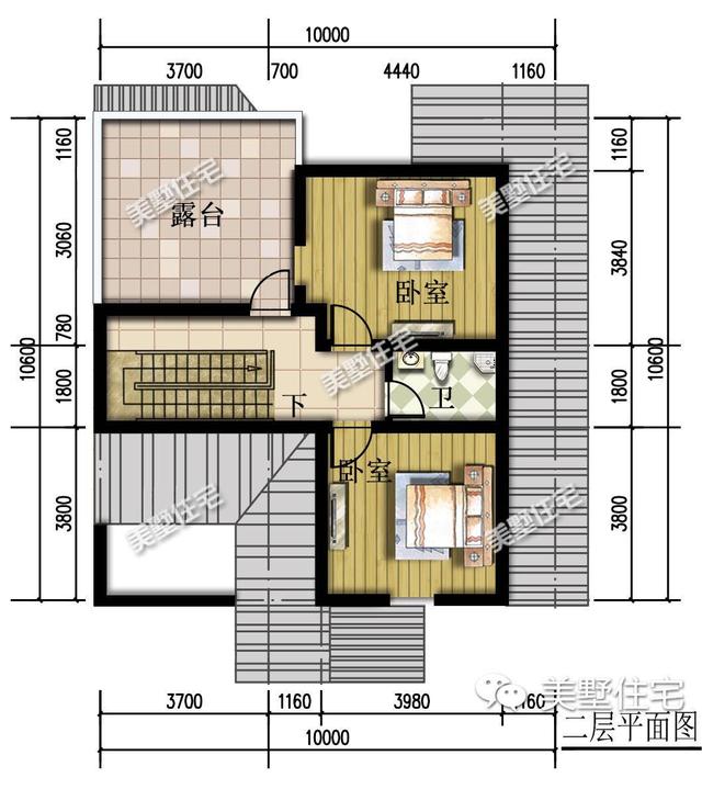一層小別墅自建房屋，這棟一層帶大院閣樓地下室，造價12萬！