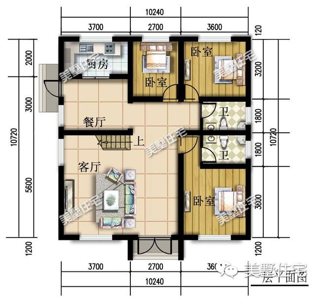 一層小別墅自建房屋，這棟一層帶大院閣樓地下室，造價12萬！