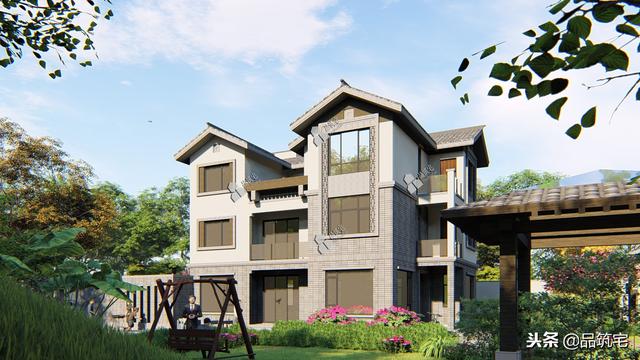 三層中式田園風(fēng)別墅設(shè)計(jì)圖，送給父母養(yǎng)老，也安放我們的鄉(xiāng)愁
