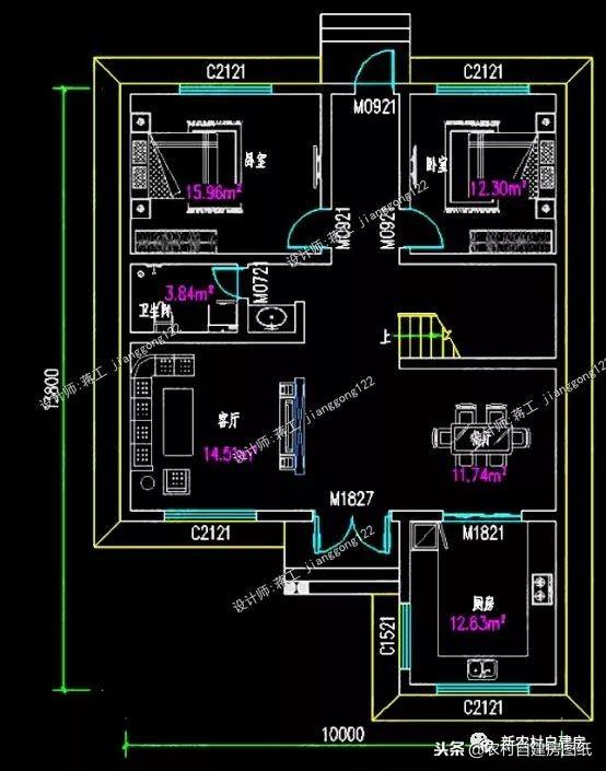 6款小別墅設(shè)計圖，一二三層都有，面寬10米以下，功能齊全樣式大氣