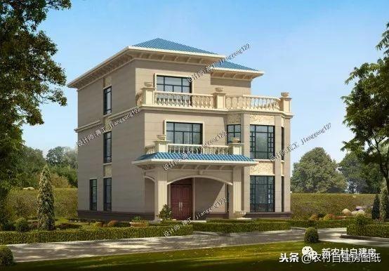 6款小別墅設(shè)計圖，一二三層都有，面寬10米以下，功能齊全樣式大氣