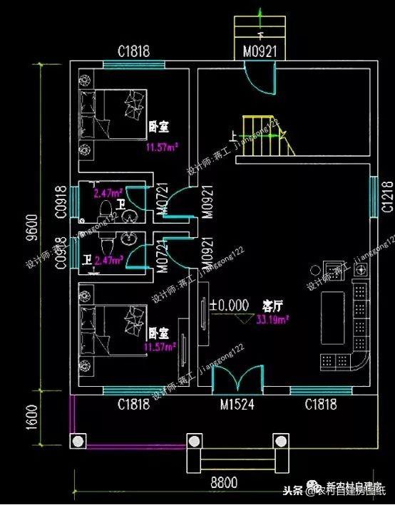 6款小別墅設(shè)計圖，一二三層都有，面寬10米以下，功能齊全樣式大氣