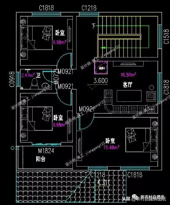 6款小別墅設(shè)計圖，一二三層都有，面寬10米以下，功能齊全樣式大氣