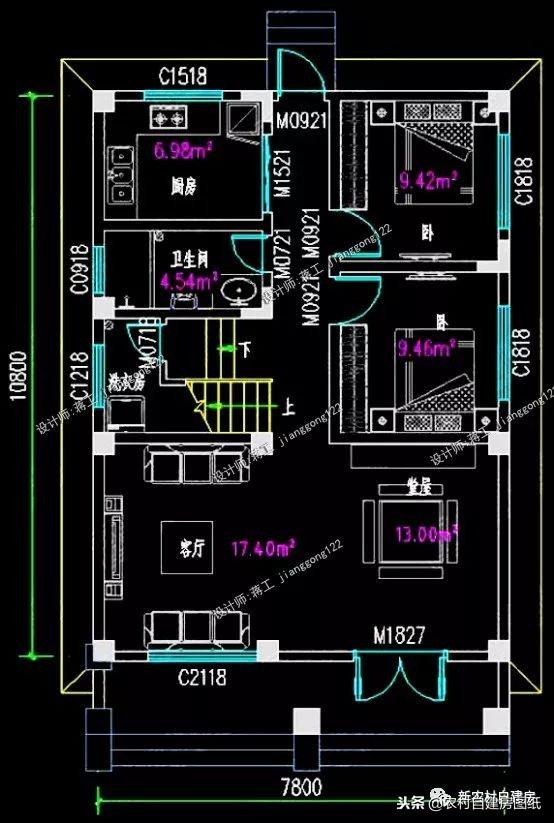6款小別墅設(shè)計圖，一二三層都有，面寬10米以下，功能齊全樣式大氣