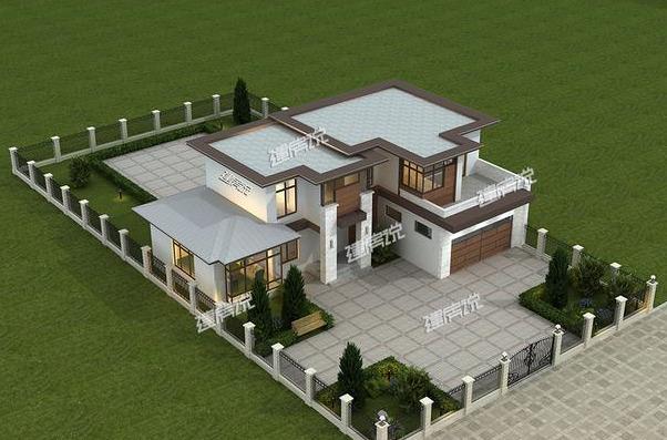 一棟美美的現(xiàn)代風(fēng)別墅設(shè)計圖，是過好日子的開始，30萬就能建
