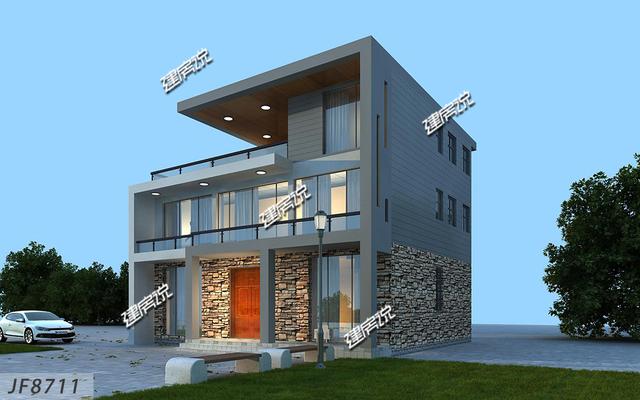 設計感十足的現(xiàn)代風別墅設計圖，年輕人建房選擇，為自己兒女收藏了