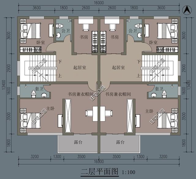 雙拼別墅設(shè)計(jì)圖，農(nóng)村兩兄弟蓋房既省錢又霸氣