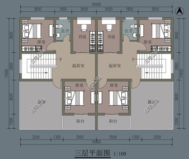 雙拼別墅設(shè)計(jì)圖，農(nóng)村兩兄弟蓋房既省錢又霸氣