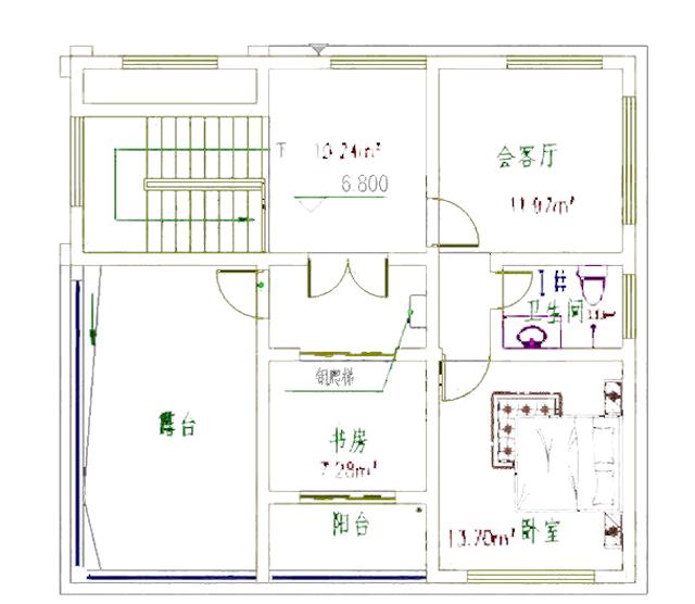 三層帶露臺別墅設(shè)計圖，1帶車庫層2外觀清新！