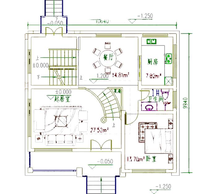 三層帶露臺別墅設(shè)計圖，1帶車庫層2外觀清新！