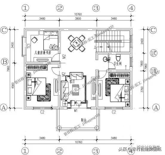 10套適合南北方農(nóng)村的二層別墅設(shè)計(jì)圖，各有所長(zhǎng)，精美舒適，歡迎選購(gòu)