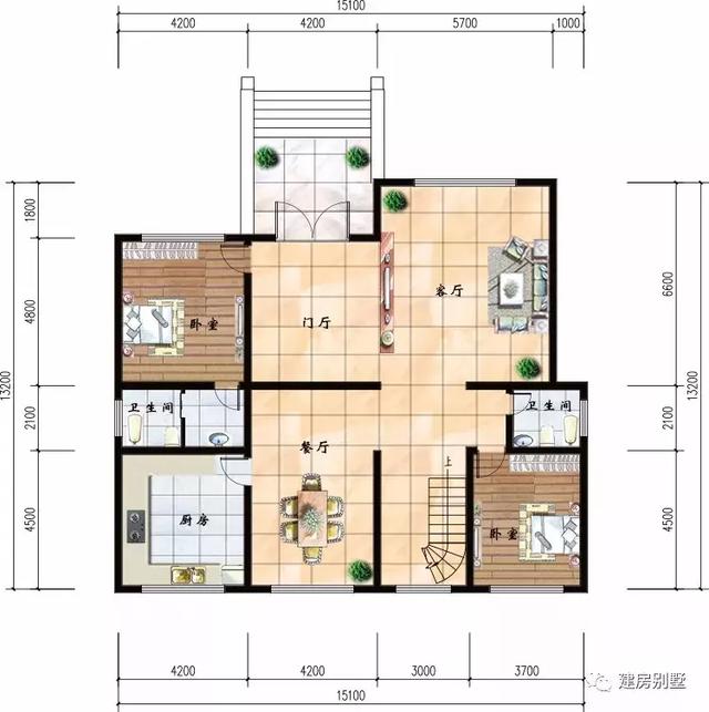 不同類型的小別墅自建房，第一棟歐式風格，第二棟適合兩兄弟住