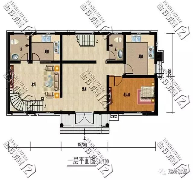 不同類型的小別墅自建房，第一棟歐式風格，第二棟適合兩兄弟住