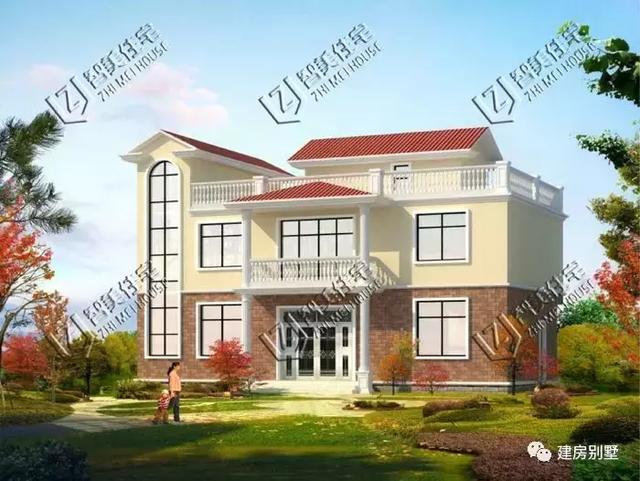 不同類型的小別墅自建房，第一棟歐式風格，第二棟適合兩兄弟住