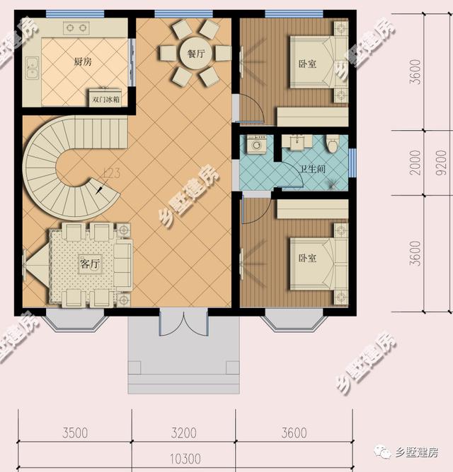 10X9米小別墅自建設(shè)計圖推薦，造價忒經(jīng)濟，這血汗錢就是要花在刀刃上！