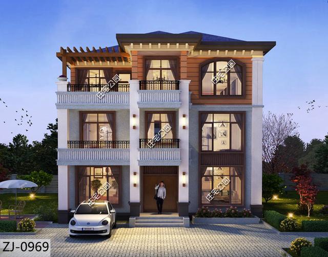 歐式三層別墅設(shè)計圖，11X17米，戶型適合自建，舒適大氣