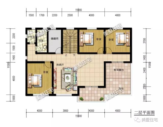 二層新中式別墅設(shè)計(jì)圖，內(nèi)設(shè)神臺(tái)，有品位還接地氣