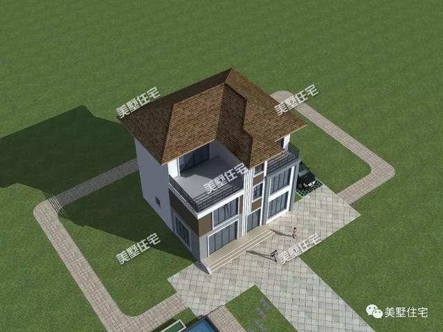 現(xiàn)代風(fēng)美墅設(shè)計(jì)圖，清爽簡(jiǎn)約，建一棟有面兒又有范兒