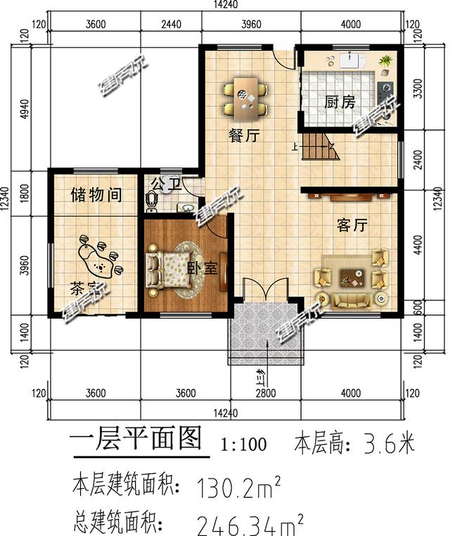 漂亮接地氣的鄉(xiāng)村小別墅設(shè)計(jì)圖，室內(nèi)布局甚得我心，喜歡沒(méi)道理