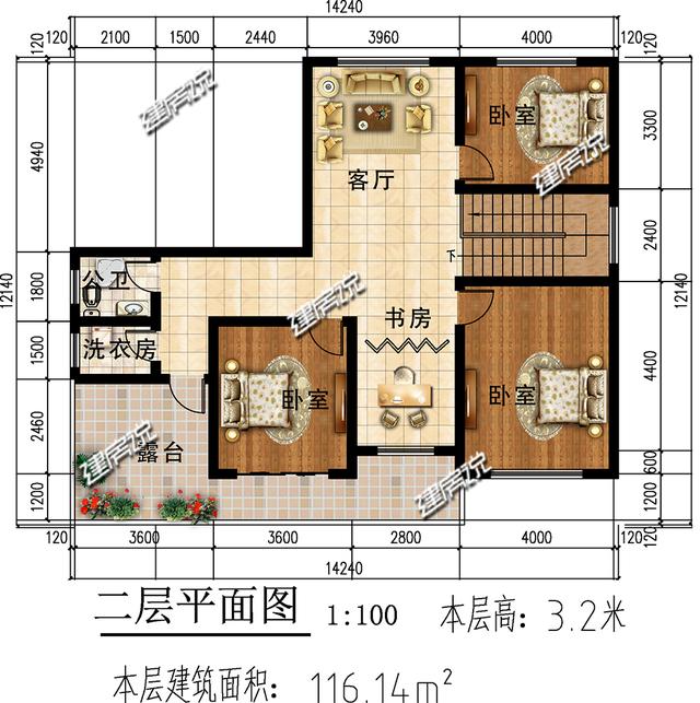 漂亮接地氣的鄉(xiāng)村小別墅設(shè)計(jì)圖，室內(nèi)布局甚得我心，喜歡沒(méi)道理