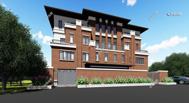 4層兄弟雙拼別墅設(shè)計(jì)圖，新中式建筑挑空大客廳設(shè)計(jì)，經(jīng)典霸氣！