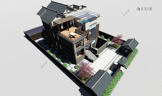 5套氣場十足的新中式合院別墅設(shè)計(jì)圖，帶你見識真正的豪宅