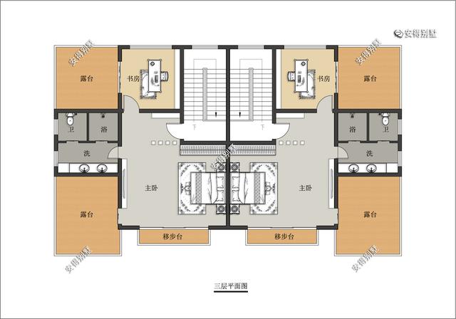 新中式的雙拼別墅設(shè)計(jì)圖，建筑造型盡顯高端，兄弟這樣建房才叫豪宅。