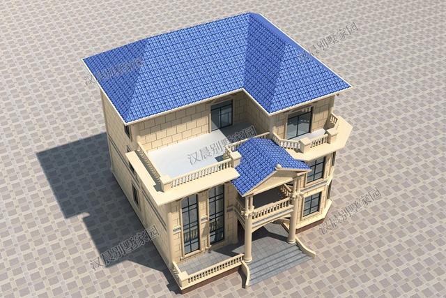 氣派歐式三層別墅設(shè)計圖12.6X13.1米，顯眼大方洋氣舒適，過目難忘