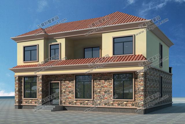 外觀漂亮的二層小別墅設(shè)計(jì)圖，造價30萬左右，復(fù)式布局最受歡迎