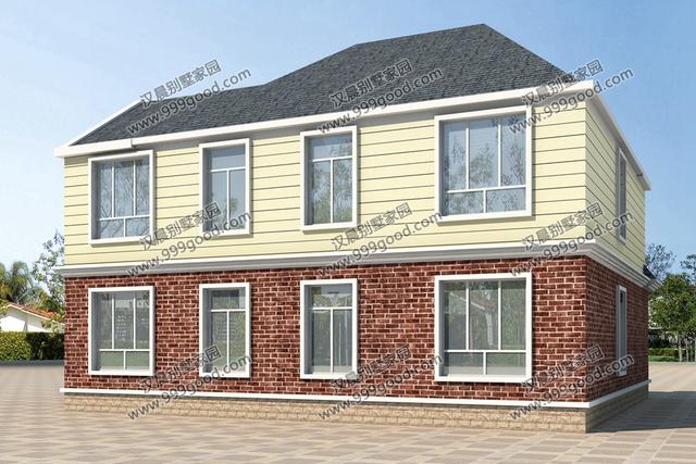 外觀漂亮的二層小別墅設(shè)計(jì)圖，造價30萬左右，復(fù)式布局最受歡迎