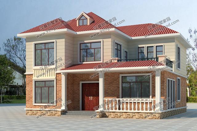 外觀漂亮的二層小別墅設(shè)計(jì)圖，造價30萬左右，復(fù)式布局最受歡迎