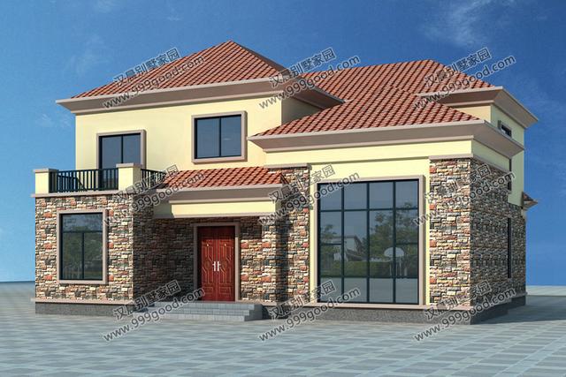 外觀漂亮的二層小別墅設(shè)計(jì)圖，造價30萬左右，復(fù)式布局最受歡迎