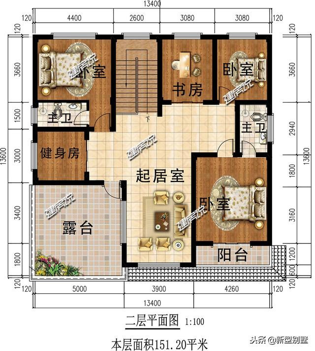 這棟經(jīng)典別墅設(shè)計(jì)圖，讓你一家日子紅紅火火