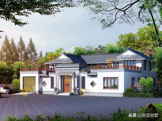經(jīng)典四合院設(shè)計(jì)圖，60萬開建，還配套了大車庫，身份的象征