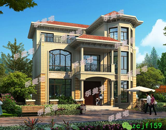 實拍農(nóng)村三層自建房設(shè)計效果圖，色彩搭配溫馨靚麗