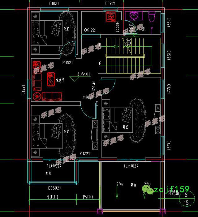 二層半農(nóng)村自建房大露臺設(shè)計圖，經(jīng)濟實用采光好
