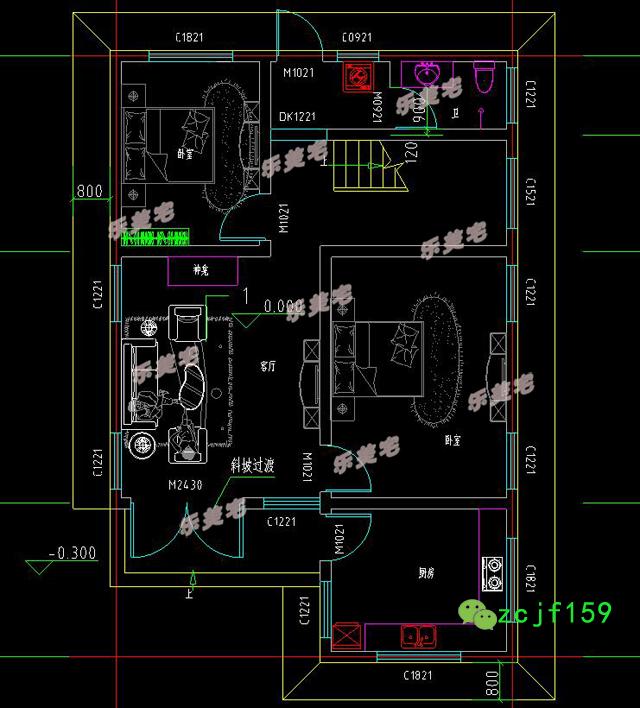 二層半農(nóng)村自建房大露臺設(shè)計圖，經(jīng)濟實用采光好