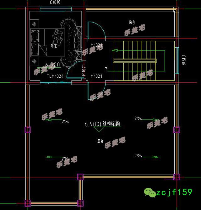 二層半農(nóng)村自建房大露臺設(shè)計圖，經(jīng)濟實用采光好