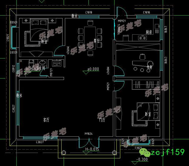新農(nóng)村一層自建房設(shè)計圖紙，造價經(jīng)濟(jì)實惠，美觀大方
