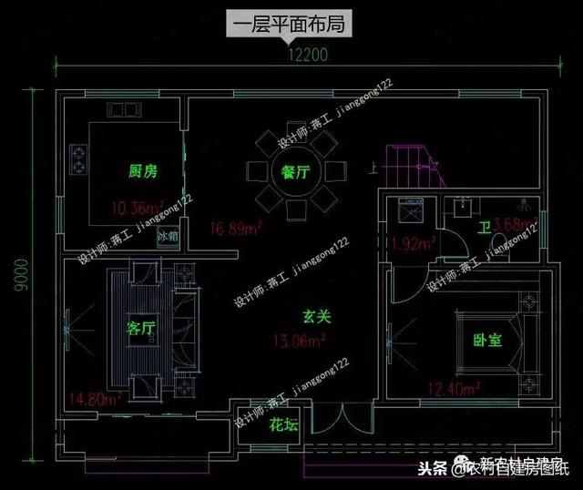 更具美感的平屋頂農(nóng)村別墅設(shè)計圖，層次分明的現(xiàn)代風，占地面積都不大