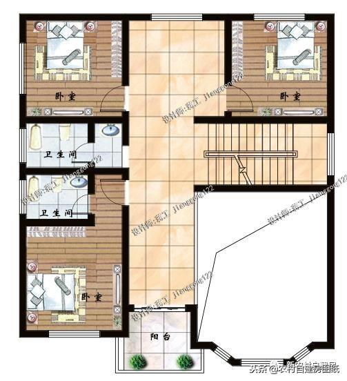 農(nóng)村別墅設(shè)計首選帶露臺戶型，露臺讓你享受陽光的同時更有安全感