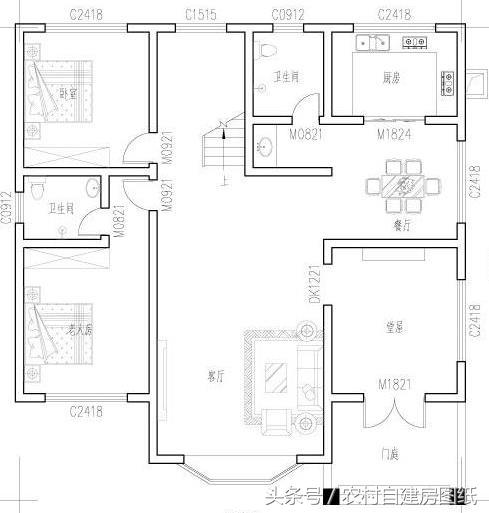 5款帶堂屋農(nóng)村別墅設(shè)計(jì)圖，二層三層都有，適合不同需求的家族建房使用