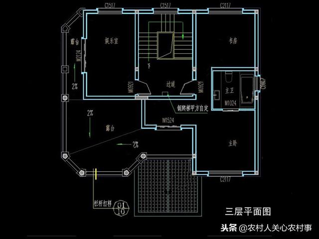三層歐式別墅設(shè)計圖，占地120平米，美觀大氣，主體造價不高