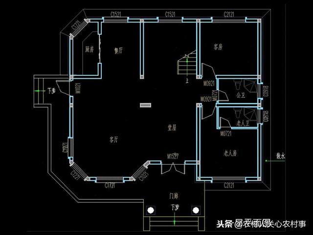 三層歐式別墅設(shè)計圖，占地120平米，美觀大氣，主體造價不高