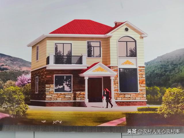 二層簡約住宅建筑設(shè)計圖，占地面積100平米，造價經(jīng)濟(jì)，讓你有面子