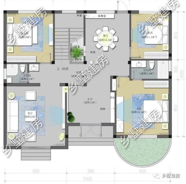還在為建房子煩惱嗎？這款13X10米小別墅精致大方，是農(nóng)村建房首選